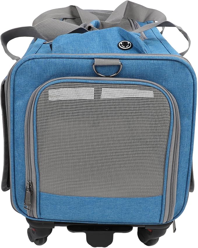 Airline Approved Dog Carrier, Foldable Rolling Pet Carrier for Dogs Cats Animal Travel Bag TSA Approved Pet Carrier in Cabin Pet Carrier with Wheels for Flight Camping Outdoor
