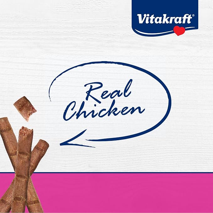 Vitakraft PurrSticks Meaty Cat Sticks - Chicken - Segmented and Breakable Meatstick - Deliciously Tender, 6 Count (Pack of 1)