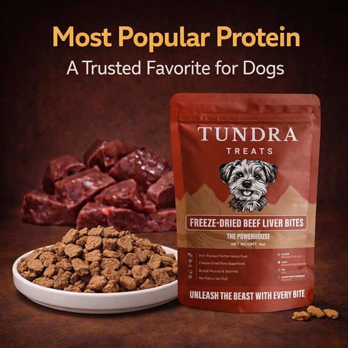 Freeze-Dried Dog Treats – Single Ingredient, High Protein, All-Natural (Beef)