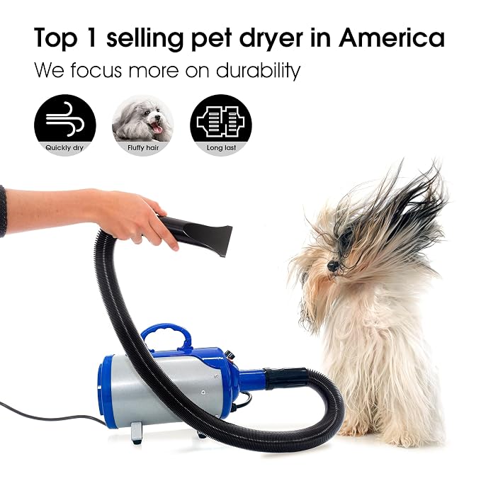 SHELANDY Groomer Partner Pet Grooming Dryer with Fitted Wall Mount