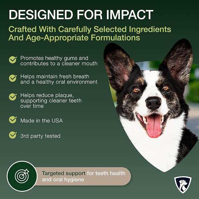 Nutraregen Select Dog Digestive Probiotic Powder and Dental Support Bundle | Pet Dental Powder & Dog Breath Freshener, 7 Bn CFU | 60 Scoops, 6.7 oz