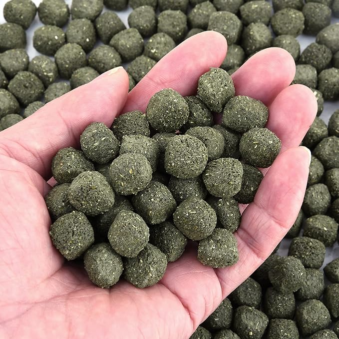 Timothy Hay Cubes 24 oz (4 * 6oz) -100% Natural Timothy Hay Made Pellets for Rabbits Tortoise Guinea Pig
