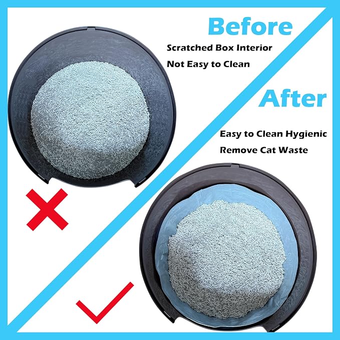 4 Pack Reusable Liners Compatible with Hidden Plant Litter Box, Waterproof and Scratch-Resistant Cat Box Liners (4 Pack)