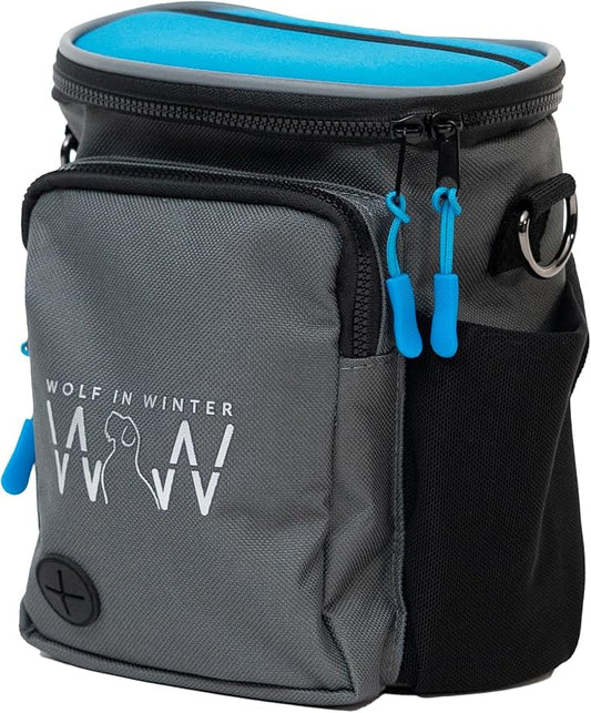 Quickdraw XL Dog Treat Pouch – Training Bag with Waste Bag Dispenser (Bags Not Included), Phone Pocket, Water Bottle Holders, 3-Way Strap – Durable & Reflective (Alpine Blue)