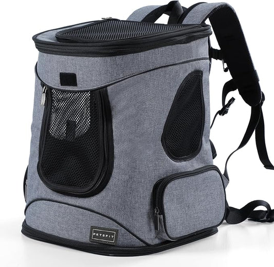 Petsfit Pet Backpack Carrier with Upgrade Waist Cushion Design to Better Fit the Waist, Suitable for Small and Medium Cats, and Rabbits up to 18 Pounds