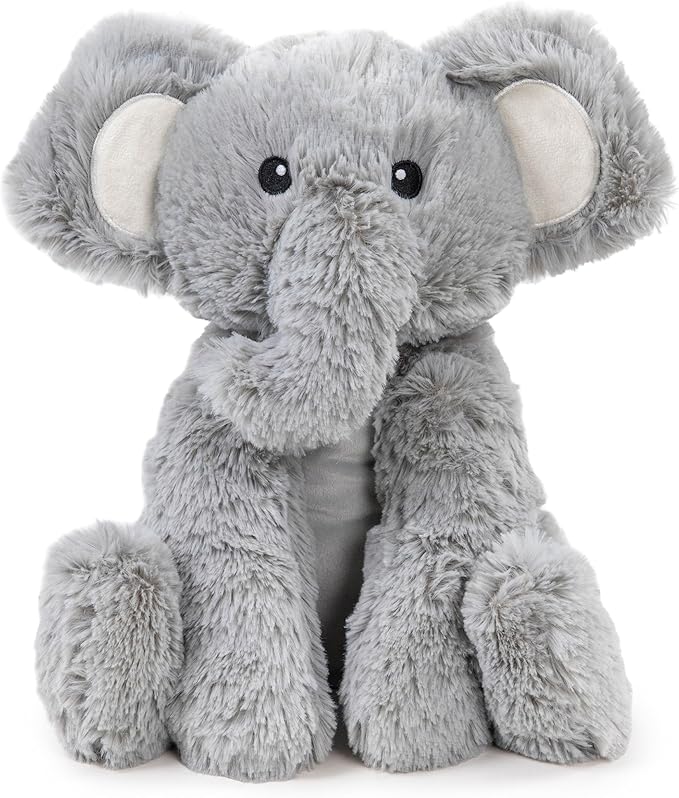Calming Plush Dog Toy with Squeaker, Ultra-Soft Floppy Cuddle Companion, Lavender Scented, Elephant, Large, 11.8”