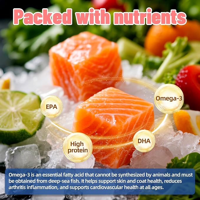 Just Try 6.7 oz Freeze-Dried Salmon Treats for Dogs & Cats - Single Ingredient, High Protein Dog Treats - Grain-Free, Rich in Omega-3 for Skin & Coat