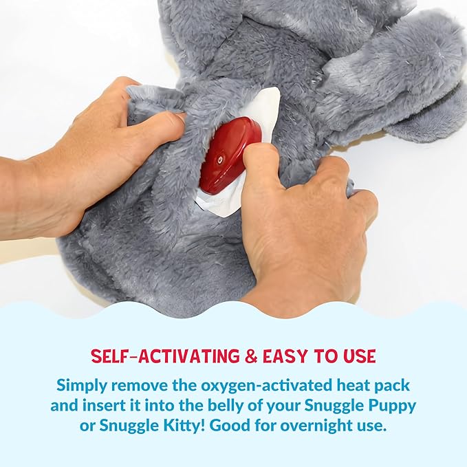 Snuggle Puppy Replacement Heat Packs for Junior (7 Count) - Disposable Pet Comfort Warmers for Puppy Anxiety Relief - Odorless, Non-Toxic, All Natural - Fits Smaller Junior Size