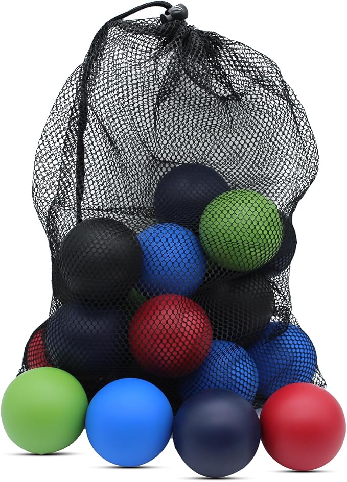 Magicorange 20 Pack Racquetball Multi Colored Racquetballs High Bounce Rubber Racquetballs with a mesh Bag