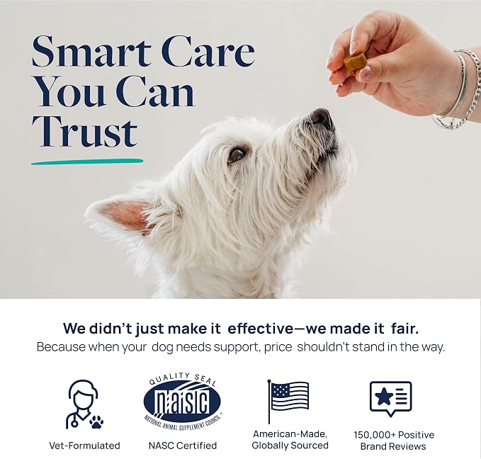 Veterinary Formula Gut Health Supplement for Dogs – Vet-Formulated Probiotic Chews with Digestive Enzymes & Fiber – Smart Vitality Support Digestive Health, Gut Balance & Stool Quality, 120 Soft Chews