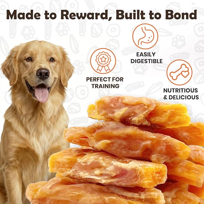 Chicken Wrapped Sweet Potato Dog Treats 10.6oz – Soft Chewy Training Treats for for Small, Medium & Large Breeds, Easy to Digest, Rawhide-Free Healthy Snacks