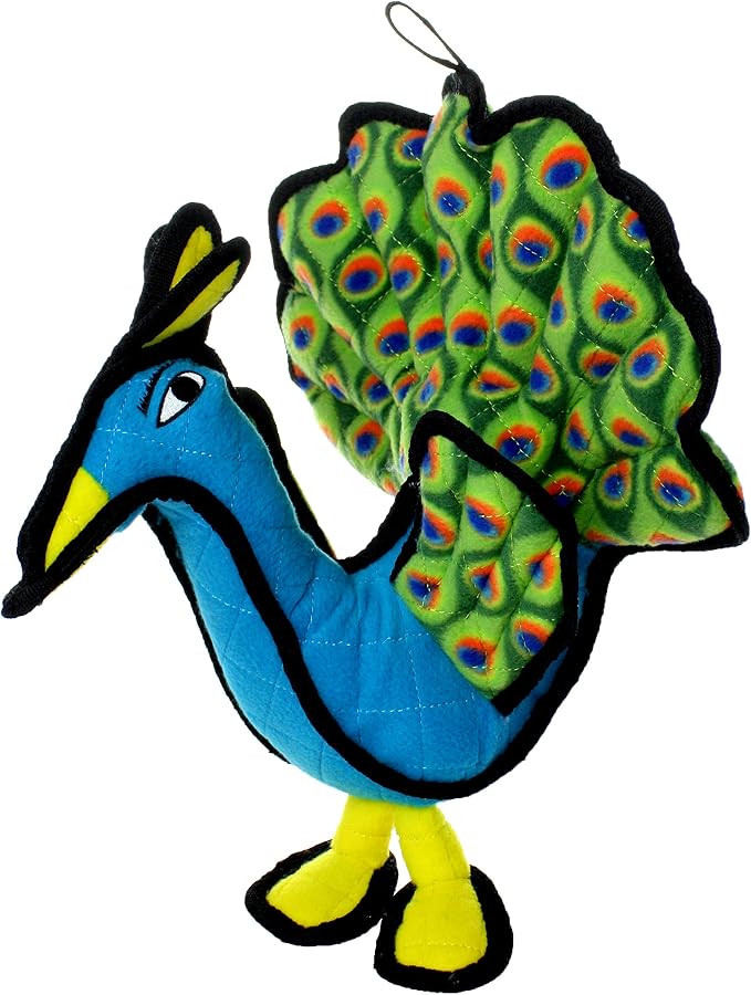 TUFFY® - 2 Pack Original : Peacock Dog Toy : : Ultra Durable Plush Toy with Multiple Layers & Reinforced Seams, Washable and Floats, Original Construction