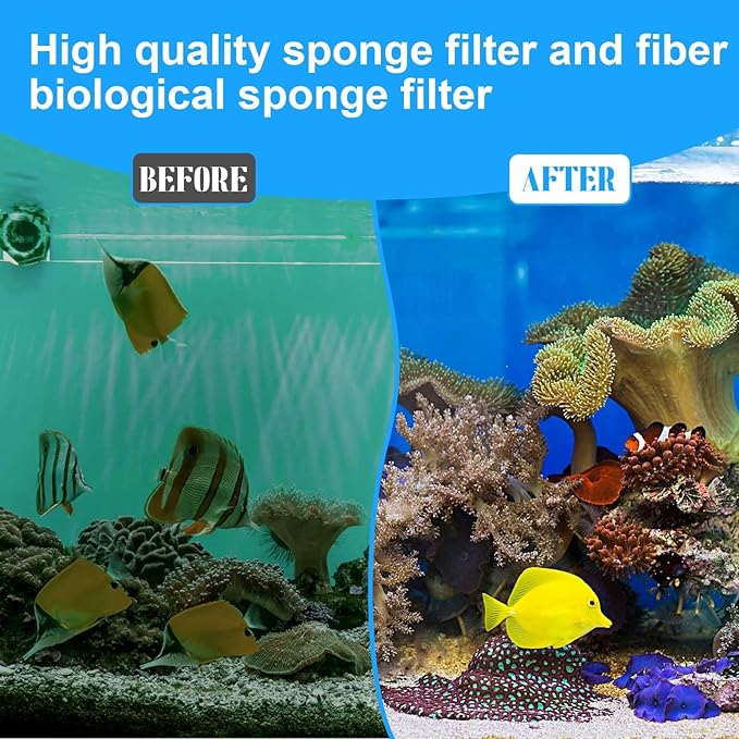 Threlaco 4 Set Aquarium Filter Compatible with Fluval SPEC, EVO, Betta and Flex Desktop Aquarium Series, Foam Filter, Carbon, Ammonia/Phosphate/Nitrite Remover Pad, Ceramic Ring, Cord, Grease & Bag