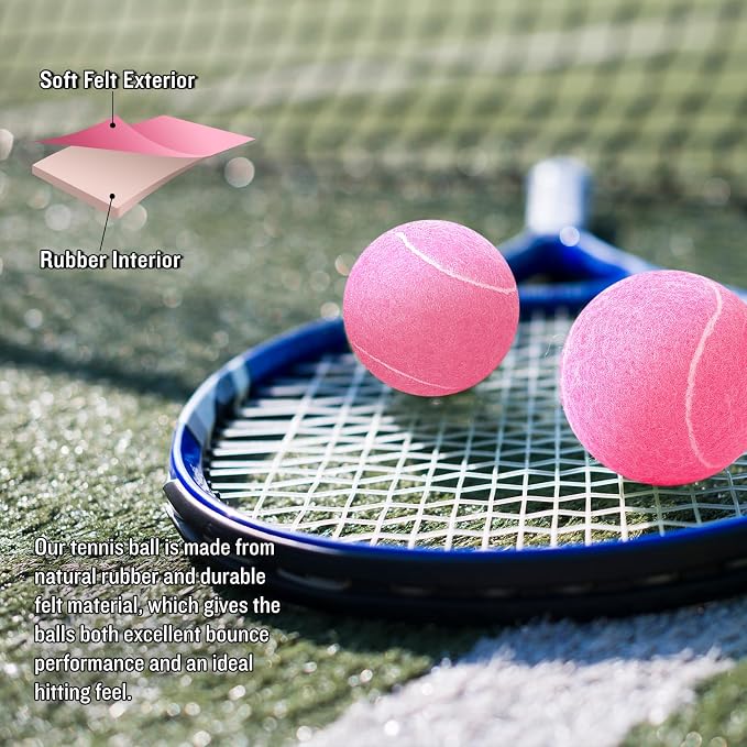 30/40 Pack Training Tennis Balls, Pet Dog Playing Balls, Practice Tennis Balls with Mesh Bag for Transport and Beginner Training