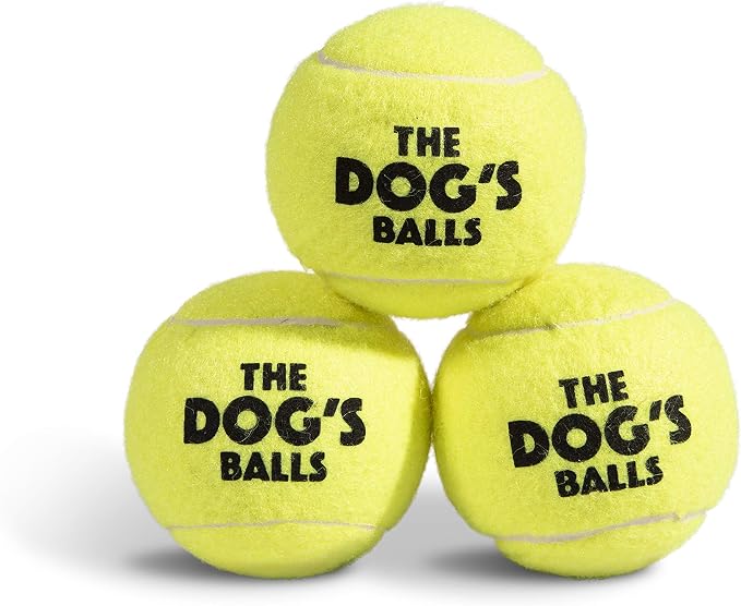 The Big Dog’s Balls Large Dog Tennis Balls 3-Pack Yellow Floats in Water | Our fetch balls combine non-abrasive felt exterior and a thicker rubber core Durable Dog Toy for Outdoor Play & Training