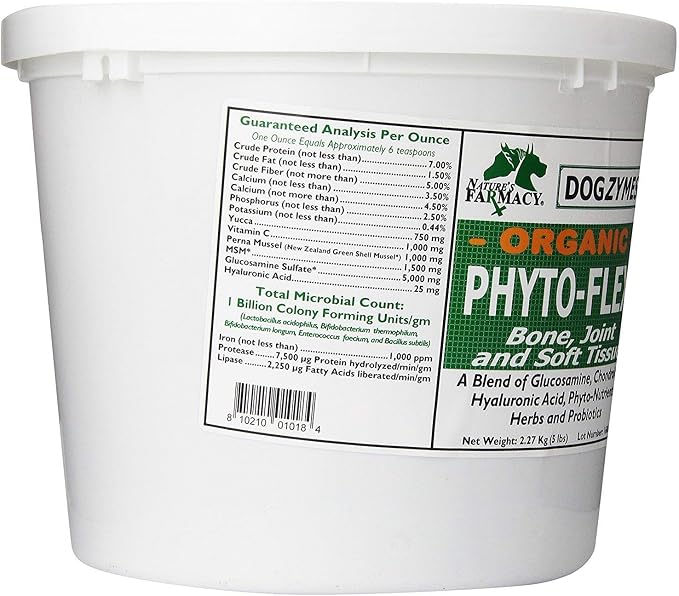 Dogzymes Phyto Flex - Glucosamine, Chondroitin, MSM and Hyaluronic Acid… (10 Pound)