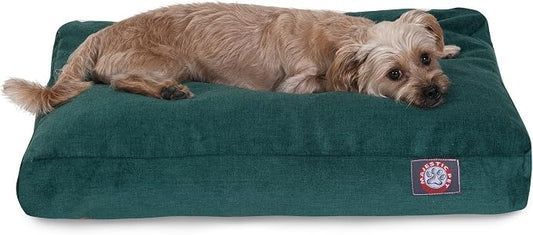 Majestic Pet Shredded Memory Foam Dog Bed Large with Removable Washable Cover – Rectangle Orthopedic Dog Bed–Durable Dog Crate Bed-Flat Dog Bed for Senior Dogs - (44x36) L - Villa - Marine
