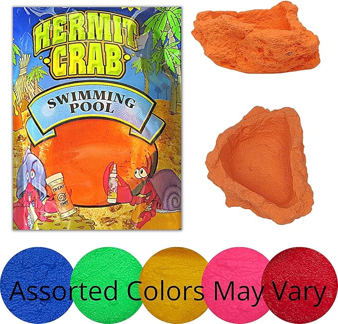 Needzo Ultimate All in One Hermit Crab Cage Starter Pack, Beginner Habitat Supplies Kit for Terrariums, Includes 2 Gallon Cage, Food, Pool, Feeder, and More, Colors May Vary, 7 Pieces