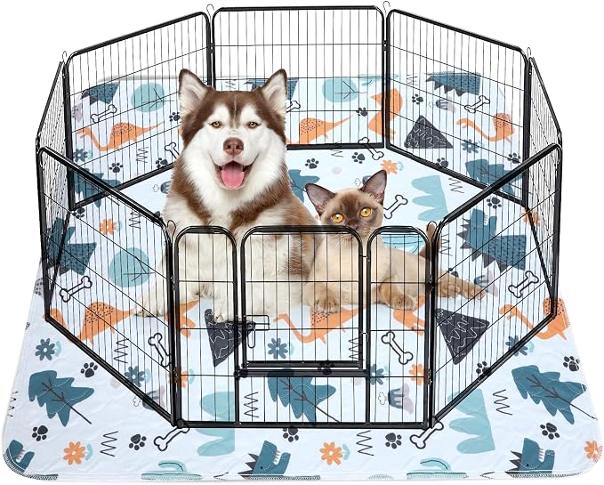 Washable Pee Pads for Dogs, Extra Large 72"x72" Super Absorbent Reusable Training Dog Pads, 100% Waterproof Non-Slip Dog Mat for Training, Whelping, Housebreaking, Incontinence, for Playpen, Crate