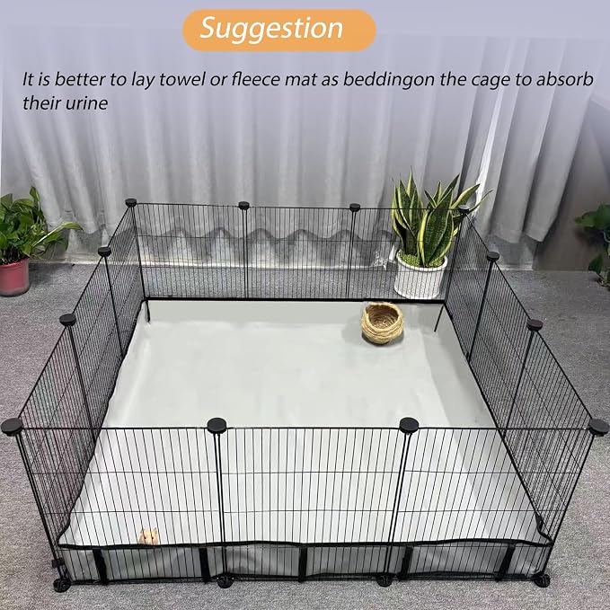 DZWLKJ Guinea Pig Cage Liner Tarp Bottom Waterproof and Washable Base Also for Rabbits, Bunny, Chinchesillas, Hedgehog, Ferrets and Other Small Animals(36x36 inches)