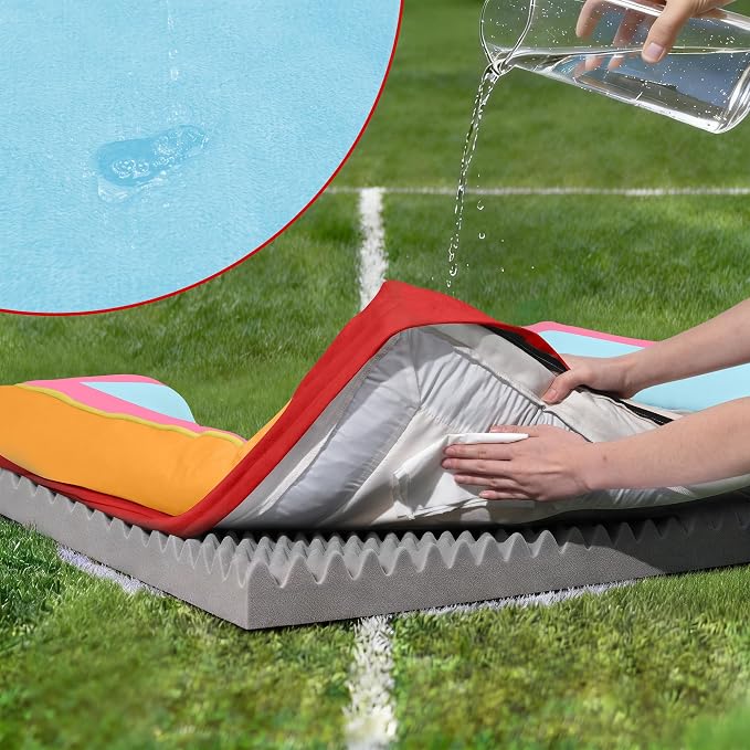 Comfort Expression Orthopedic Dog Bed for Extra Large Dogs 45x35 Inch, Waterproof Egg Crate Foam XL Pet Bed with Bolsters, Dog Couch with Washable Cover & Non-Slip Bottom, Miami