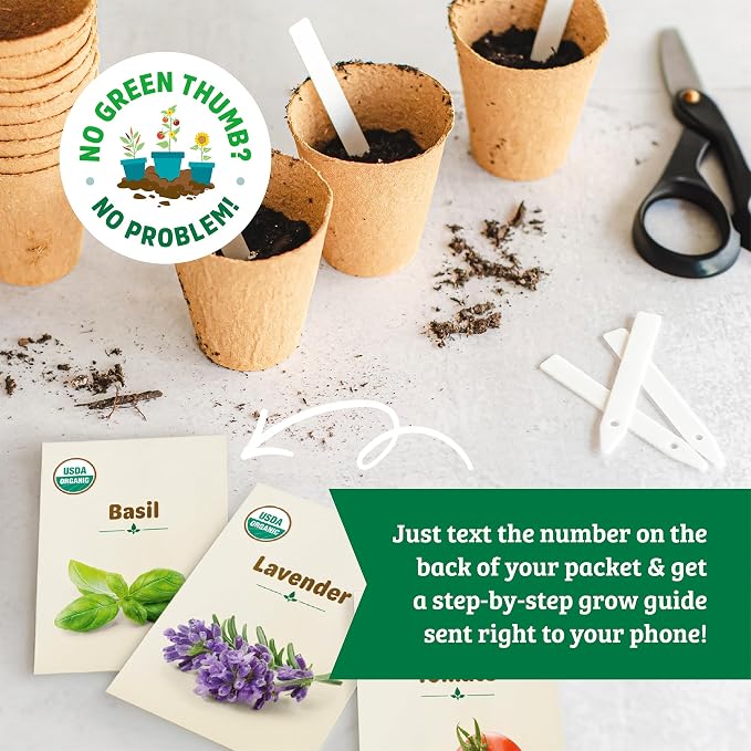 Back to the Roots 100% Heirloom Rescued Seeds, Variety Pack, 30ct of Organic Veggies, Herbs & Flowers to Prevent Waste (Assortment Varies)