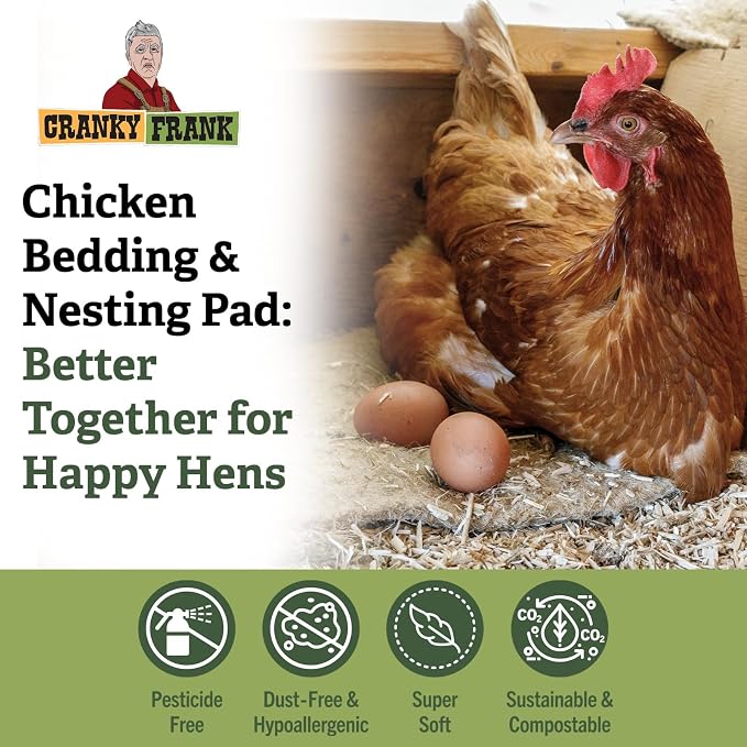Chicken Bedding 115 Usable Liters, 30 LB - All Natural, Dust-Free, Odor-Controlled Coop Bedding for Chickens and Pets - Super Absorbent, Low Waste & Eco-Friendly