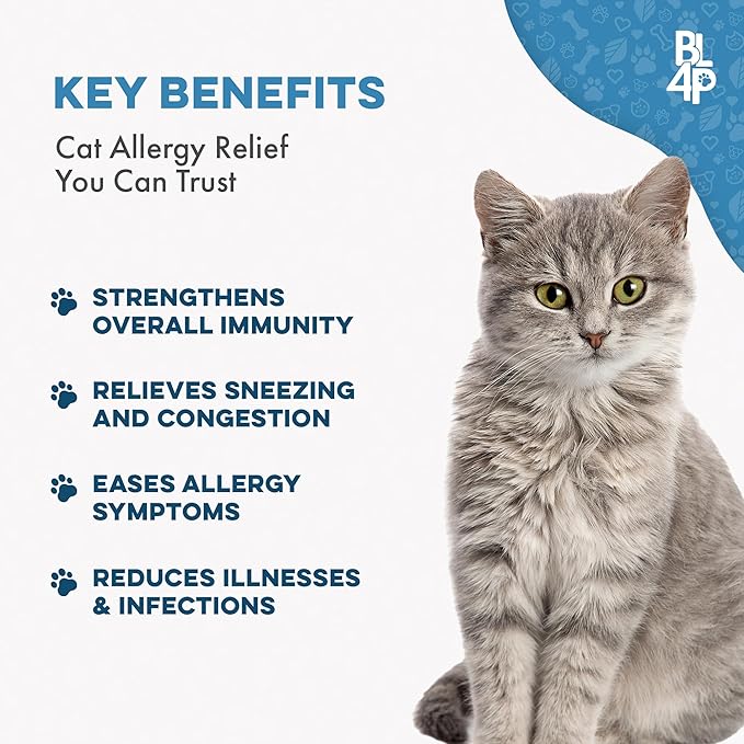 Cat UTI Remedy & Kidney Support for Cats, Natural Urinary Tract Infection and Cat Bladder Crystals Helps Flush Out Kidney Stones & Cat Allergy Relief & Immune Support, Relief for Seasonal Allergies