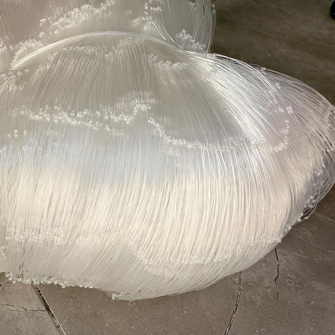 Nylon Silk Nets Fishing Net Gill Net Semi-Finished 2x2in 0.38mm | Semi-finished net for custom fishing net assembly