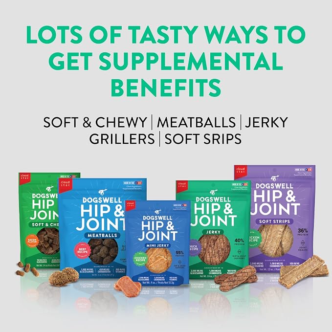 Dogswell Hip & Joint Grillers Dog Treats, Duck, 20 oz. Pouch