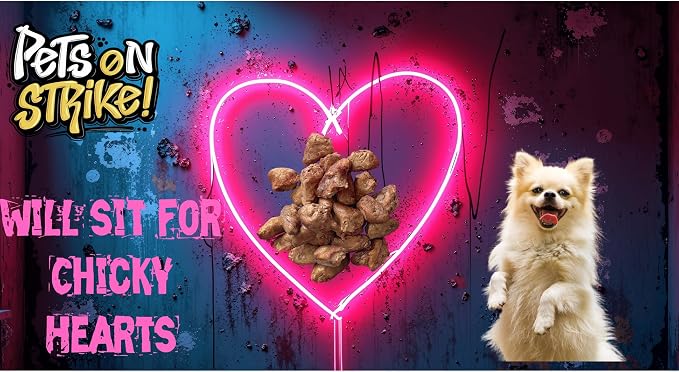 Freeze Dried Chicken Hearts for Dogs & Cats – Single Ingredient Dog Treats – USA Sourced & Made – High Protein, All Natural, Grain Free – Natural Source of Taurine, B Vitamins (3oz)