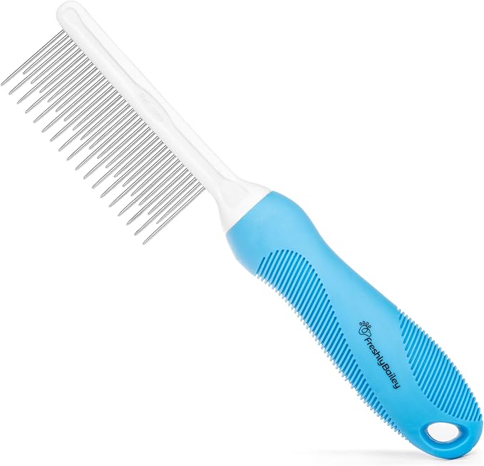 Freshly Bailey Deshedding Tool for Short Hair - Self Cleaning Slicker Brush - Pet Comb for Cats and Dogs