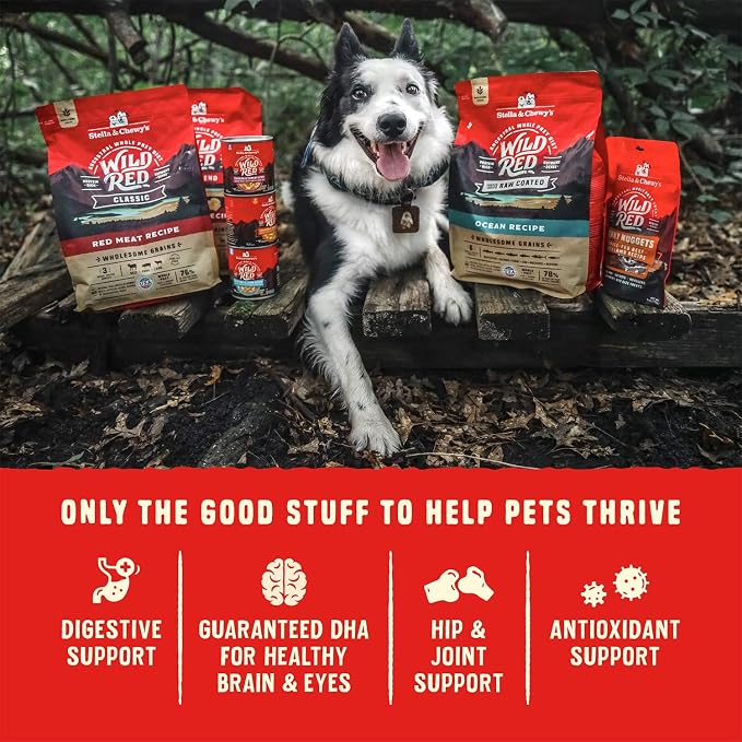 Stella & Chewy's Wild Red Dry Dog Food Raw Blend High Protein Grain & Legume Free Red Meat Recipe, 3.5 lb. Bag (Pack of 3)