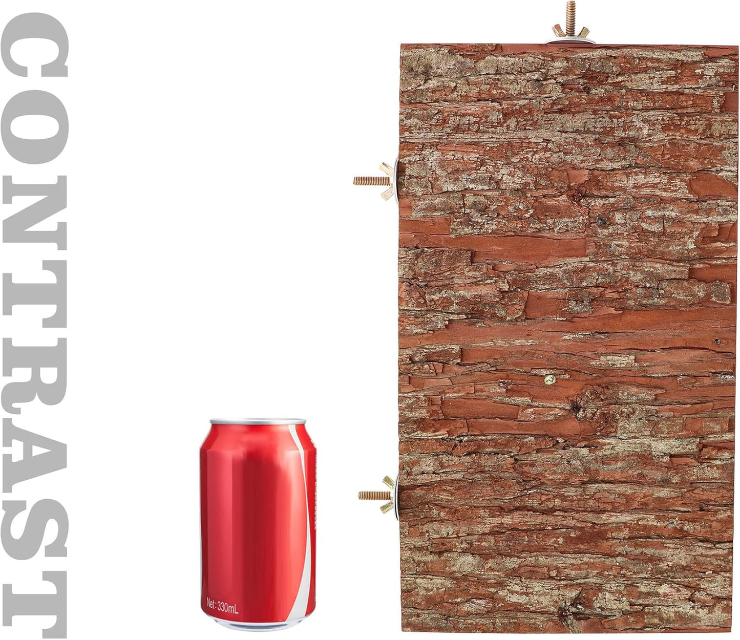 13.6 × 7.9 inch Large Bird Perch Stand Platform, Natural Wooden Small Animals Cage Accessories, Rectangle Stand Perch Shelf for Parrot Parakeet Cockatiel Rat Hamster Guinea Pig Conures Chinchillas