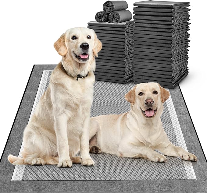 MIZOK Dog Poop Bags Rolls 540 Count & Dog Pee Pads 30x36in Extra Large, 35 Count, 65% Recycled Material Poop Bags for Dogs, Leakproof, Extra Thick Durable, Charcoal Puppy Pads, Super Absorbent