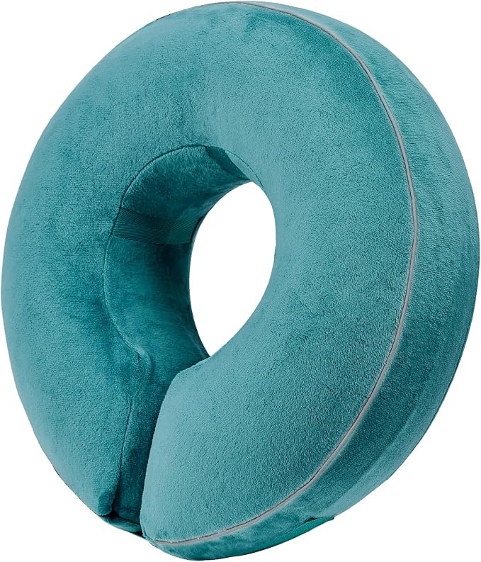 Inflatable Reflective Dog Cone Collar Alternative After Surgery,Doggie Recovery Dount Neck Ecollar,Adjustable Soft Dog Cone Collar for Large Dogs (Light Blue, XXL)