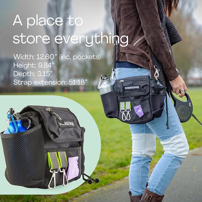 | The Original Dog Walking Bag | As Seen On Dragons’ Den | Lightweight & Practical Design | Carry Dog Toys, Dog Treats, Poop Bags & More With Ease | Extendable Shoulder Strap & Waistband