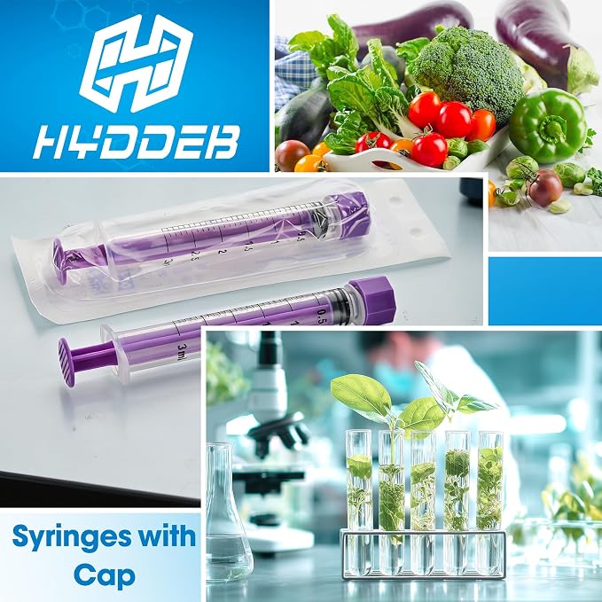 3ml Syringes with Cap without Needle - 3cc Plastic Syringe for Liquid, Feeding, Blister-Packed, Pack of 50