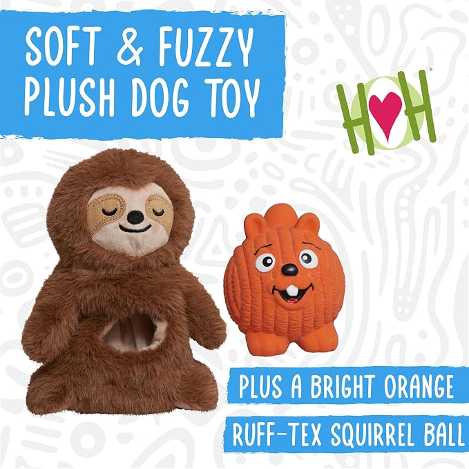 HuggleSnuffles Snuggle & Zoom Interactive Enrichment Toy for Dogs - Hide and Seek Dog Toy for Ruff-Tex Ball & Treats, Puppy Games to Keep Them Busy, Foraging Puzzle Plush for Boredom - Large, 10"