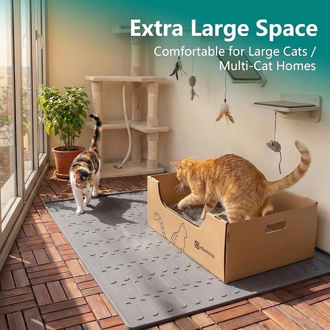 3-Pack Jumbo Disposable Cat Litter Box, Waterproof Cardboard Litter Box, Foldable & Portable for Travel and Home, Recyclable Disposable Litter Box
