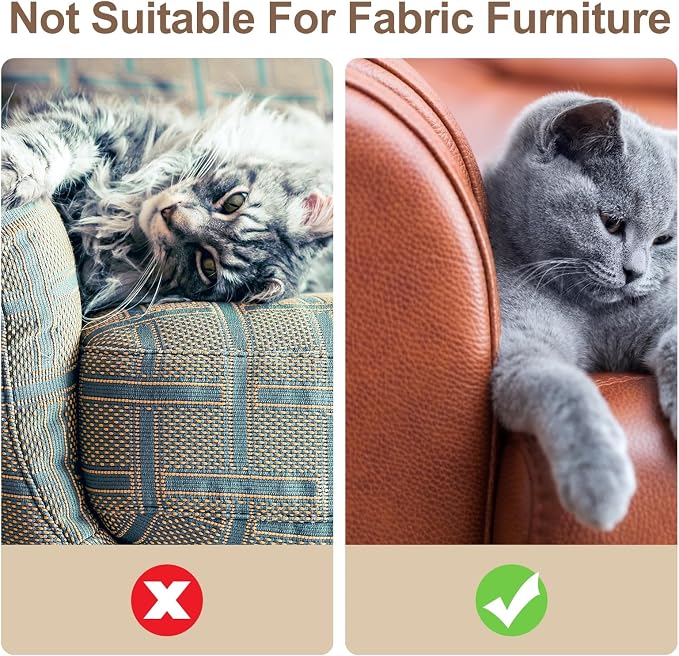 uxcell Anti Scratch Furniture Protector, 2 Rolls 118" x 12" Single-Sided Sticky Couch Protector from Cat Claws, Clear Protectors from Cats Scratching for Sofa Corners, Walls, Doors