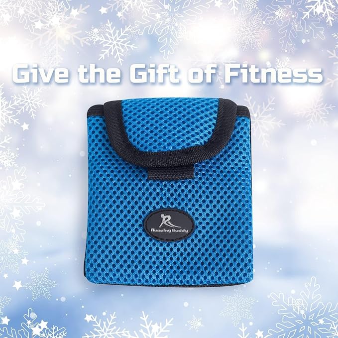Running Buddy Fanny Pack Waist Pouch - Water-Resistant Gym Belt - Magnetic Closure Waist Belt - Bounce-Free Fit Fanny Pack for Men - 3.75 x 4 in, Mini Blue