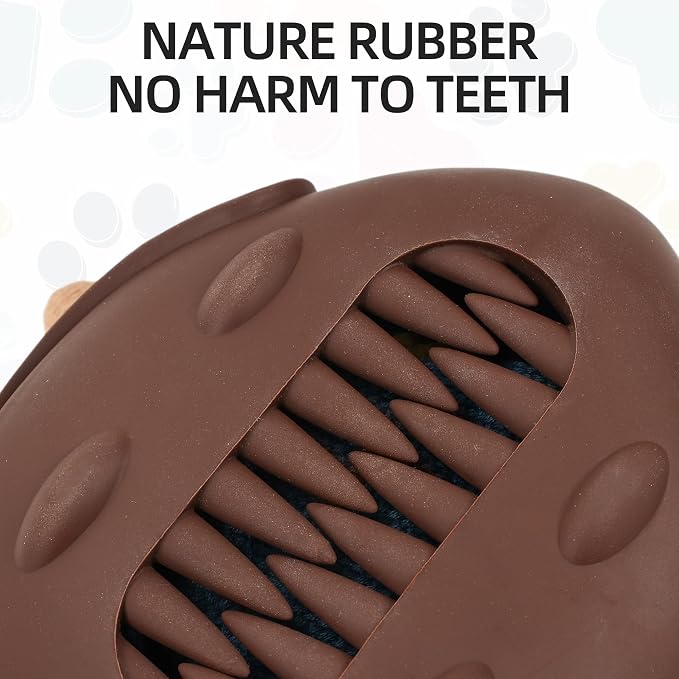 Dog Snuffle Hedgehog Ball Toy - Interactive Dog Chew Toy Puppy Treat Dispenser for Teething and Mental Stimulation, Suitable for Mental Development Pet Hidden Food Puzzle Toys (Brown)
