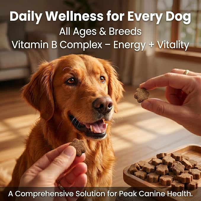 Dog Allergy Chews, Multivitamin Itch Relief Chews for Dog, Beef Flavor | With Salmon Oil, Chondroitin & Natural Vitamins, Skin and Coat Healthy, Digestive & Boost Immunity, 60 Soft Chews