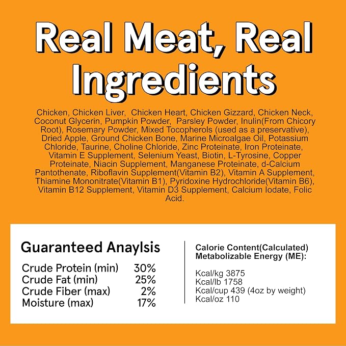 TRMC Real Meat Air Dried Dog Food w/Real USA Chicken - Four 5lb Bags of Grain-Free Real Meat Dog Food Sourced from Free-Range, Cage Free Chicken - Digestible, All Natural, High Protein