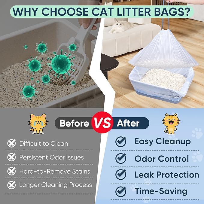 160 Count Cat Litter Box Liners Compatible with PetPivot AutoScooper 11/12 & Cumrige & Fsitego & Fumoi Self Cleaning Litter Box, Cat Litter Liners for Automatic Litter Box, 25.98" x 11.81"