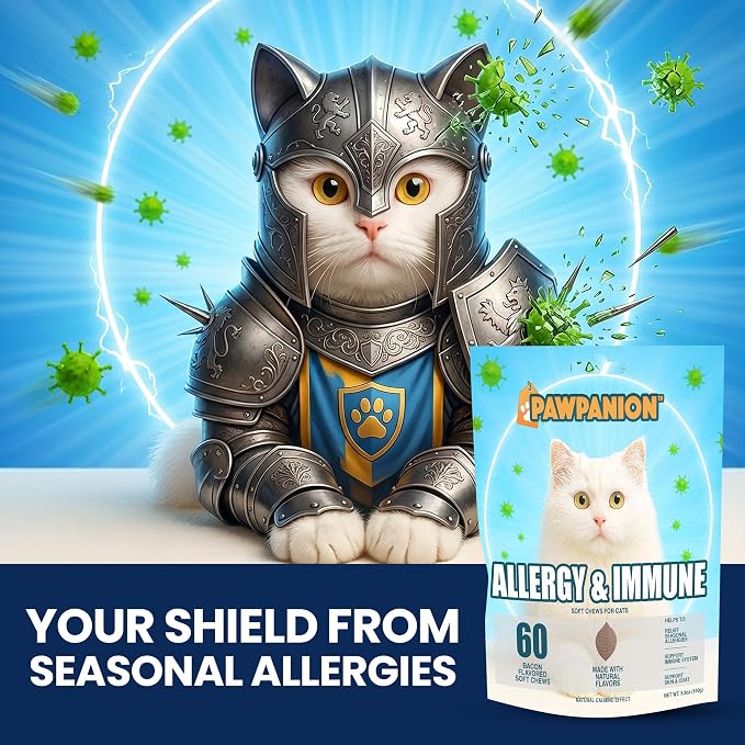 Allergy Soft Chews for Cats Itchy Skin Relief 60 Count