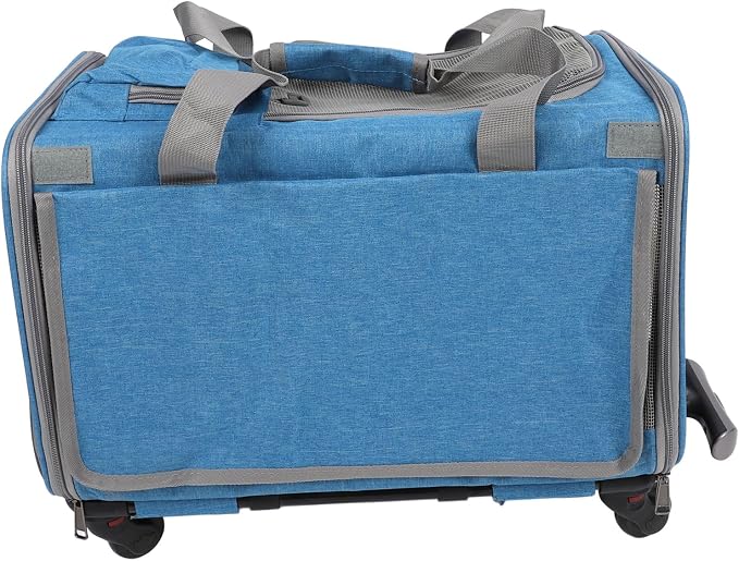 Airline Approved Dog Carrier, Foldable Rolling Pet Carrier for Dogs Cats Animal Travel Bag TSA Approved Pet Carrier in Cabin Pet Carrier with Wheels for Flight Camping Outdoor