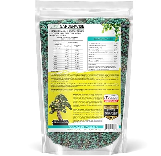 GARDENWISE Slow-Release Bonsai Fertilizer with Essential Micronutrients - Professional Grade Bonsai Tree Fertilizer Pellets | Perfect Food for Indoor & Outdoor Bonsai Trees (12 OZ)