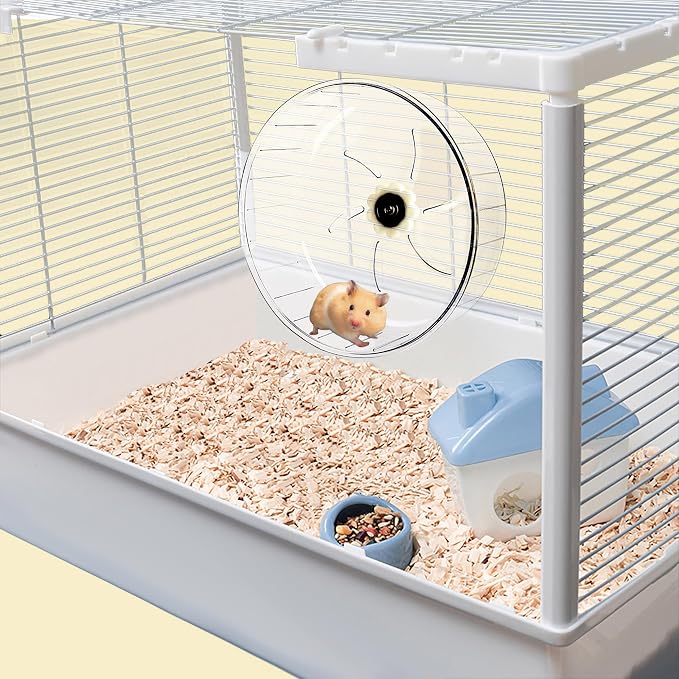 Super-Silent Hamster Exercise Wheel - Hamster Toys Cages Accessories 7.9 Inch Running Spinner Quite Runner for Small Animal Pet Gerbil Dwarf Syrian Hedgehog Rat Mouse Mice